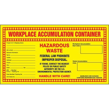 Accuform Safety Sign MHZW22PSP - product photo 1