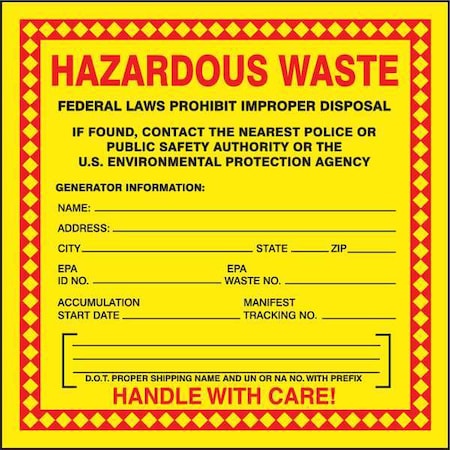 Accuform Safety Sign MHZW20PSP - product photo 1