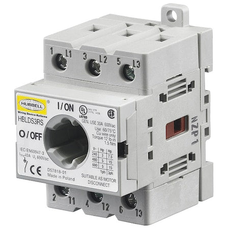 Hubbell Wiring Device-Kellems Control Component HBLDS3RS - product photo 1