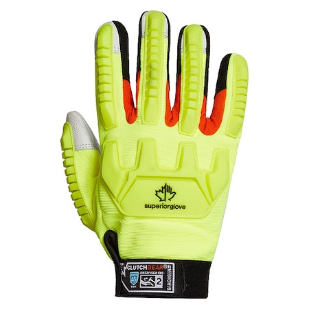 Superior Glove MXGKGHVB-2XL Clutch Gear Mechanics Gloves, Goat-Grain Palm, Pair