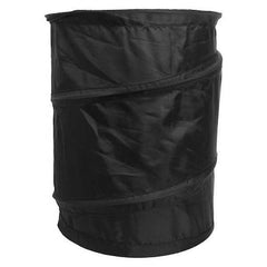 Bell TRASH-BLA Round Collapsible Trash Can, Black, Polyester