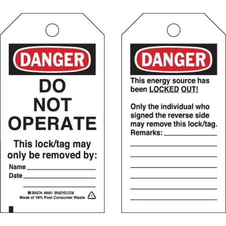 Brady Safety Sign 65408 - product photo 1