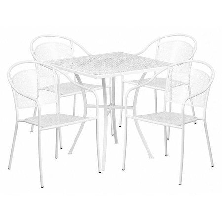 Flash Furniture Outdoor Furniture CO-28SQ-03CHR4-WH-GG - product photo 1