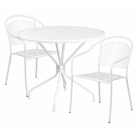 Flash Furniture Outdoor Furniture CO-35RD-03CHR2-WH-GG - product photo 1