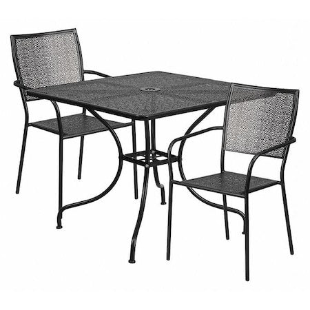 Flash Furniture Outdoor Furniture CO-35SQ-02CHR2-BK-GG - product photo 1