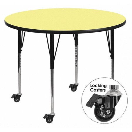 Flash Furniture Office Furniture XU-A42-RND-YEL-T-A-CAS-GG - product photo 1