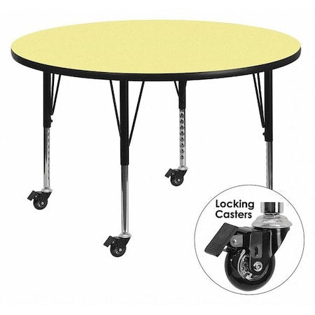 Flash Furniture Office Furniture XU-A42-RND-YEL-T-P-CAS-GG - product photo 1