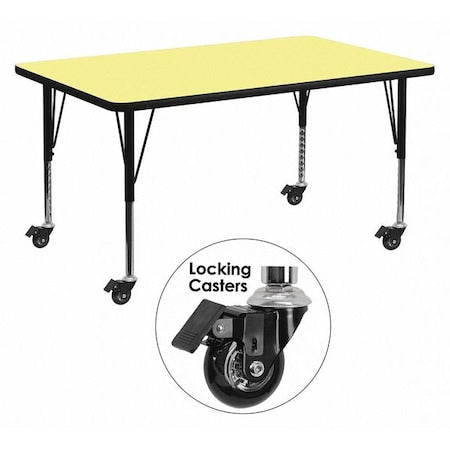 Flash Furniture Office Furniture XU-A2448-REC-YEL-T-P-CAS-GG - product photo 1