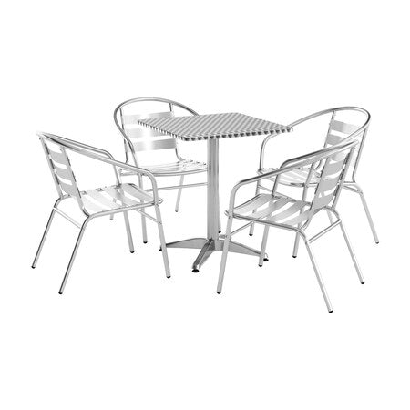 Flash Furniture Kitchen Furniture TLH-ALUM-24SQ-017BCHR4-GG - product photo 1