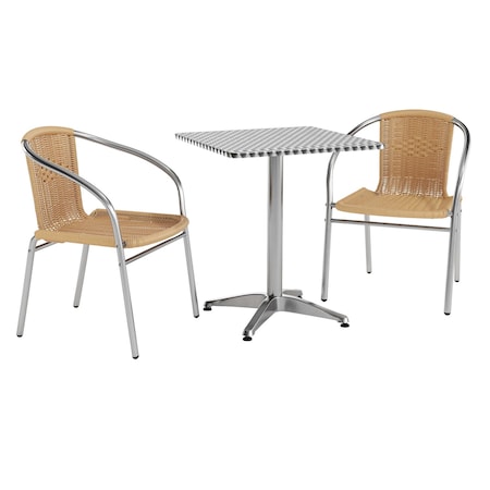 Flash Furniture Kitchen Furniture TLH-ALUM-24SQ-020BGECHR2-GG - product photo 1