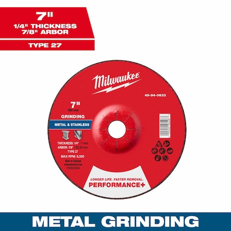 Milwaukee Tool Grinding Wheel 49-94-0633 - product photo 1