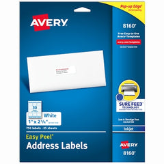 Avery 8160 Address Label, 1" x 2-5/8", White - product photo 1
