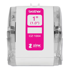 Brother Label CZ1004, Size: Label rolls let you design and print full color labels, photos, tags, stickers and more using convenient Brother CZ and CK rolls available in 3/8 inch, 1/2 inch, 3/4 inch, 1 inch and 2 inch widths