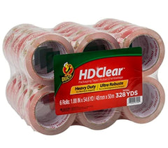 Duck 393730 Packing Tape, 24 Rolls, Clear