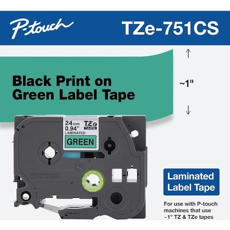 Brother Safety Sign TZE751G - product photo 1