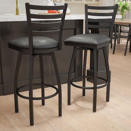 Flash Furniture Kitchen Furniture 2-XU-6F8B-LADSWVL-BLKV-GG - product photo 1