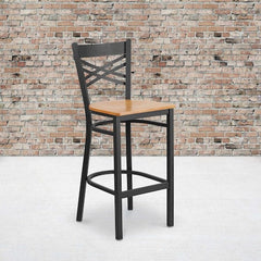 Flash Furniture Kitchen Furniture 2-XU-6F8BXBK-BAR-NATW-GG - product photo 1