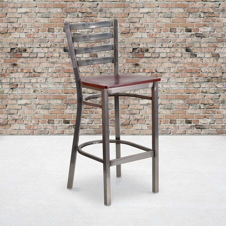 Flash Furniture Kitchen Furniture 2-XU-DG697BLAD-CLR-BAR-MAHW-GG - product photo 1