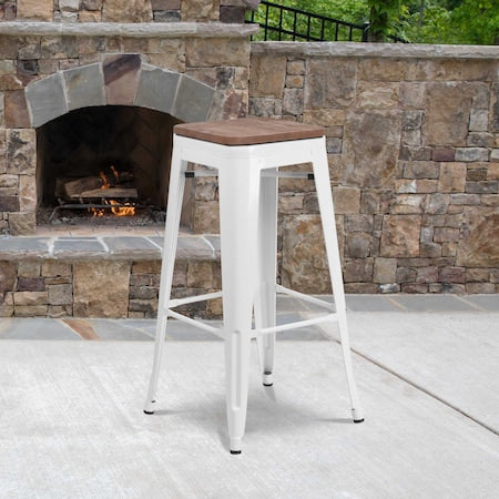 Flash Furniture Kitchen Furniture CH-31320-30-WH-WD-GG - product photo 1