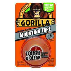 GORILLA 6065003 Mounting Tape, 120 ft, Yellow,Clear, Pack of 24 - product photo 1