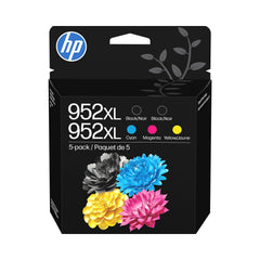 HP 6ZA00AN#140 Ink Cartridge, Black + CMY, Pack of 5