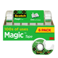 Scotch 6122 Clear Tape, 3/4 in x 650 in per Roll